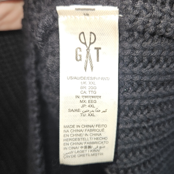 NWT! Cotton Sweater Shaker Stitch Mock Neck Women's XXL Black Fisherman NEW - Picture 7 of 13